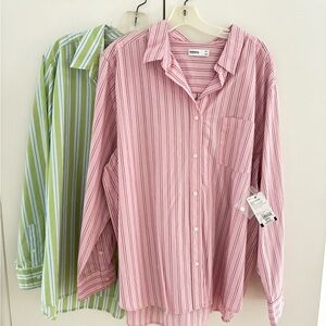 Lot of 2  Women’s Sonoma Plus Size XXL Button Up Shirt